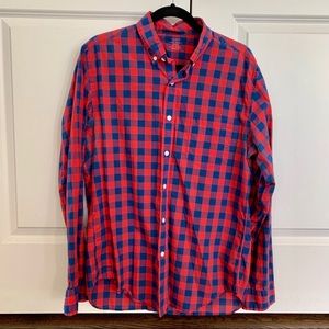 J. Crew Light Weight Wash Button-up Plaid Shirt